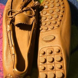 Coach Nadia moccasins (darker tan) w/ driving bumps for driving -￼ size 11￼￼￼